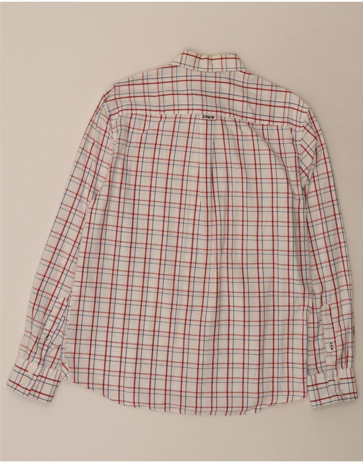CREW CLOTHING Chemise classique pour homme en coton à carreaux blancs