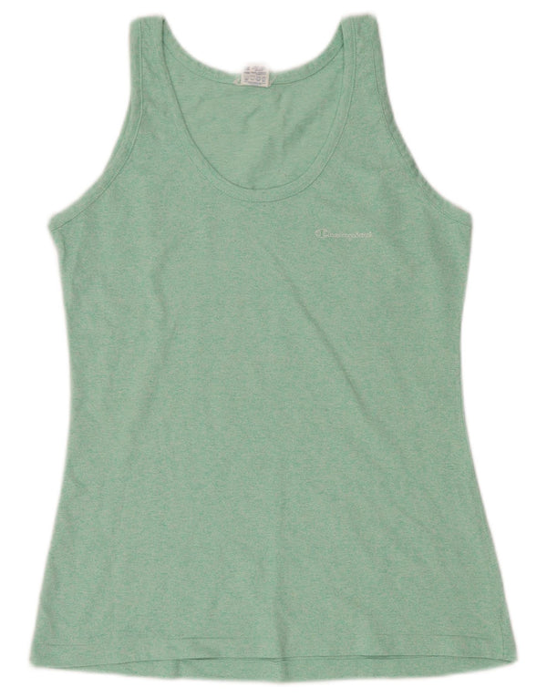 CHAMPION Débardeur Femme UK 14 Grand Acrylique Moucheté Vert
