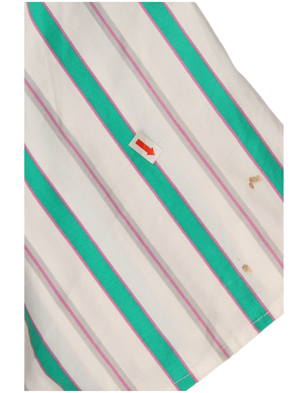 Benetton Chemise Femme UK 18 XL Blanc Rayé