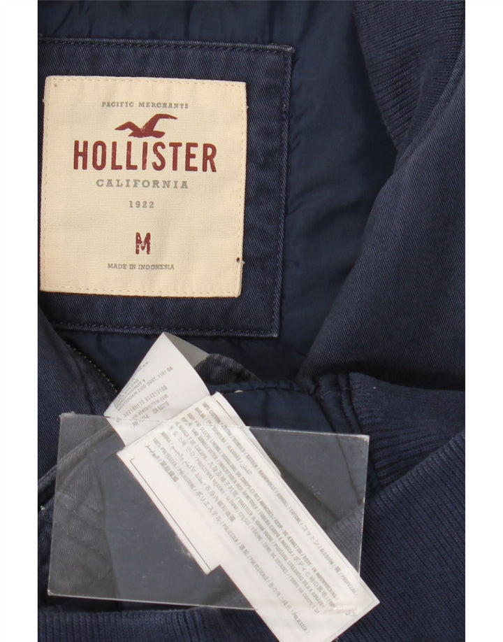 Hollister Veste Bomber Homme UK 38 Coton Bleu Marine Moyen