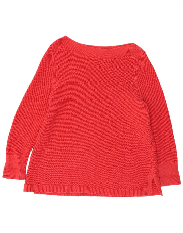 WHITE STUFF Pull col bateau pour femme UK 22 3XL Rouge Coton