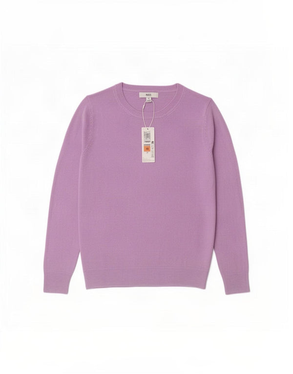 Marks & Spencer Pull à col rond pour femme UK 10 Small Violet