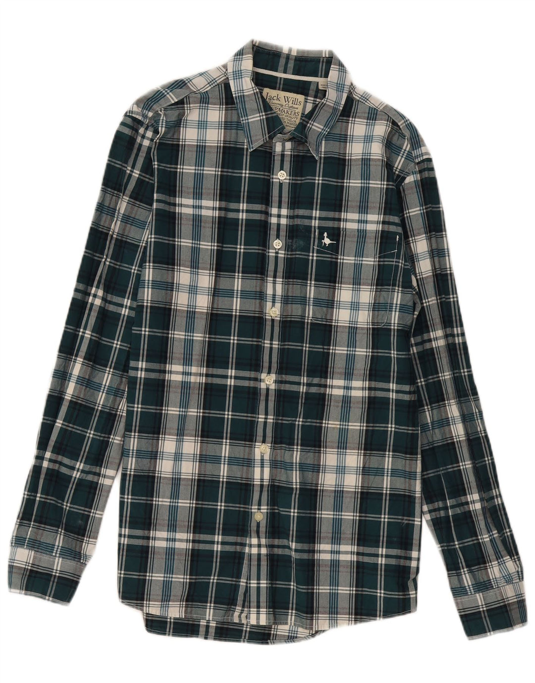 Jack Wills Chemise homme en coton à carreaux vert moyen