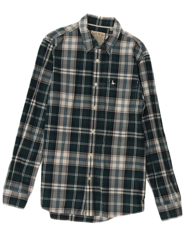 Jack Wills Chemise homme en coton à carreaux vert moyen