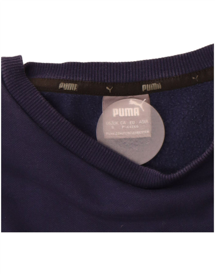 PUMA Sweat-shirt pour homme en coton bleu marine Small