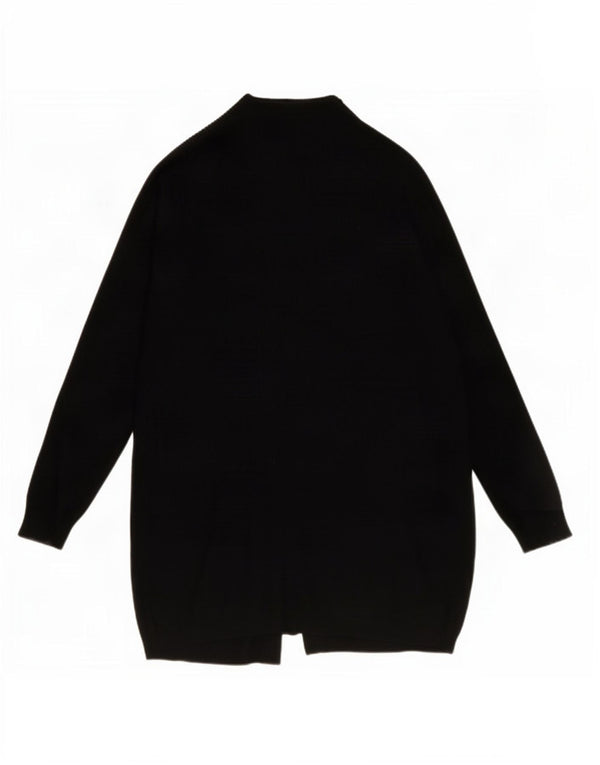 Marks & Spencer Pull Cardigan Ouvert pour Femme UK 14 Viscose Noir Moyen