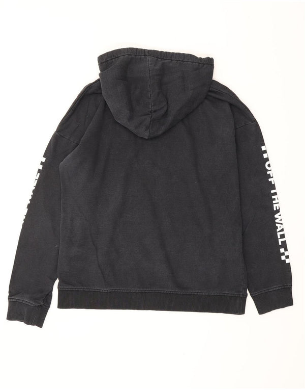 VANS Pull à capuche surdimensionné graphique pour femme UK 16 Large Bleu marine Coton