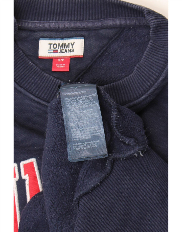Tommy Hilfiger Sweat-shirt surdimensionné pour femme UK 10 Petit Bleu marine