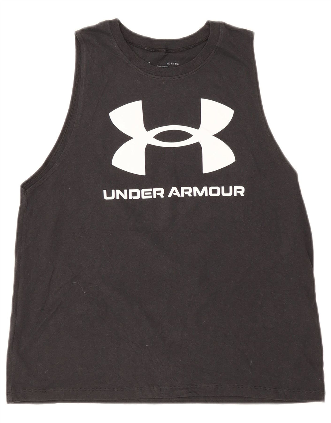 Under Armour Débardeur Graphique Femme UK 12 Coton Noir Moyen