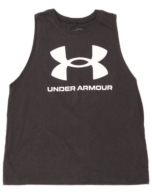 Under Armour Débardeur Graphique Femme UK 12 Coton Noir Moyen