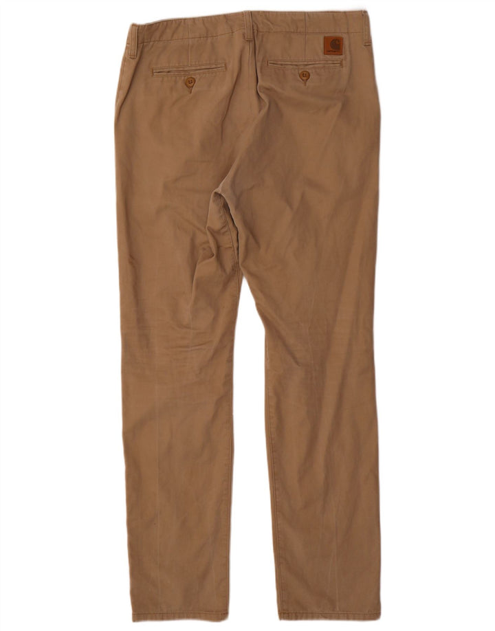 CARHARTT Pantalon Chino Slim Homme W34 L32 Coton Beige