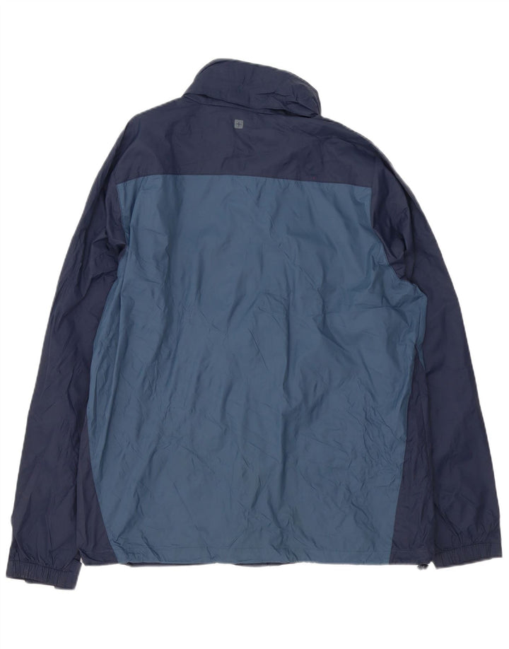 MOUNTAIN WAREHOUSE Veste de Pluie Homme UK 40 Large Bleu Marine Colourblock