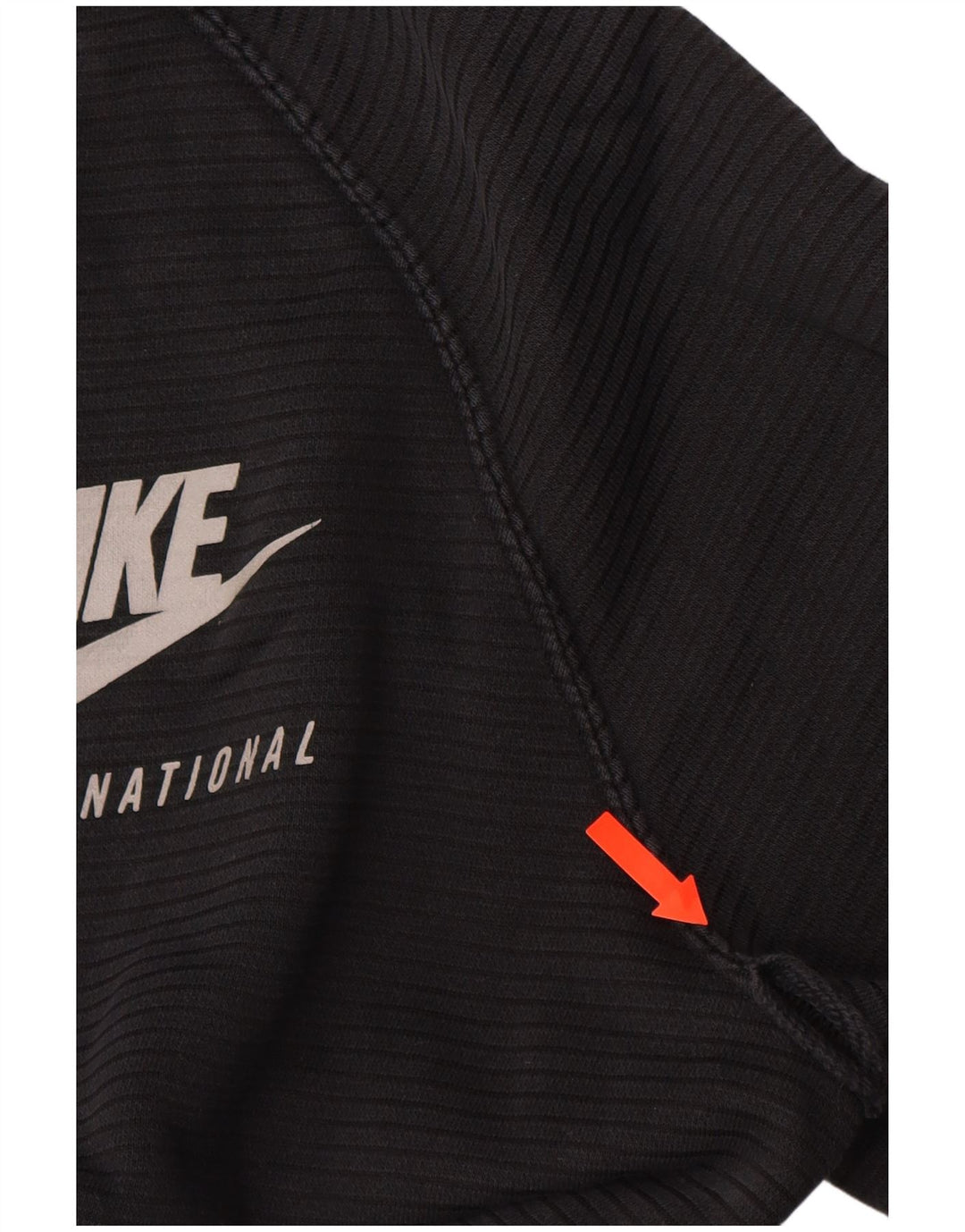 NIKE Pull-over pour hommes en coton rayé noir grand