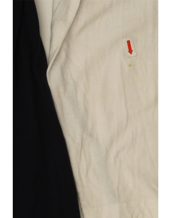 Fila Haut graphique à manches longues pour hommes, petit, bleu marine, colour block