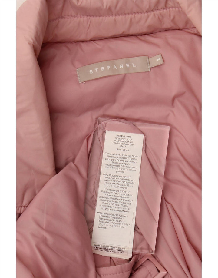 Stefanel Veste matelassée pour femme UK 12 Rose moyen Polyamide