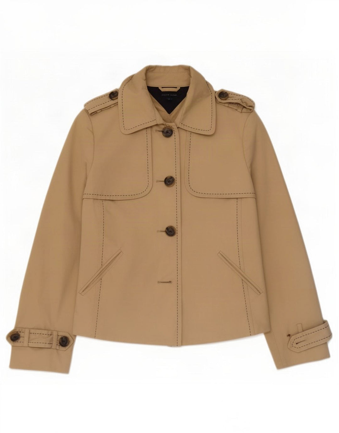 Tommy Hilfiger Veste militaire pour femme UK 10 Petit coton beige