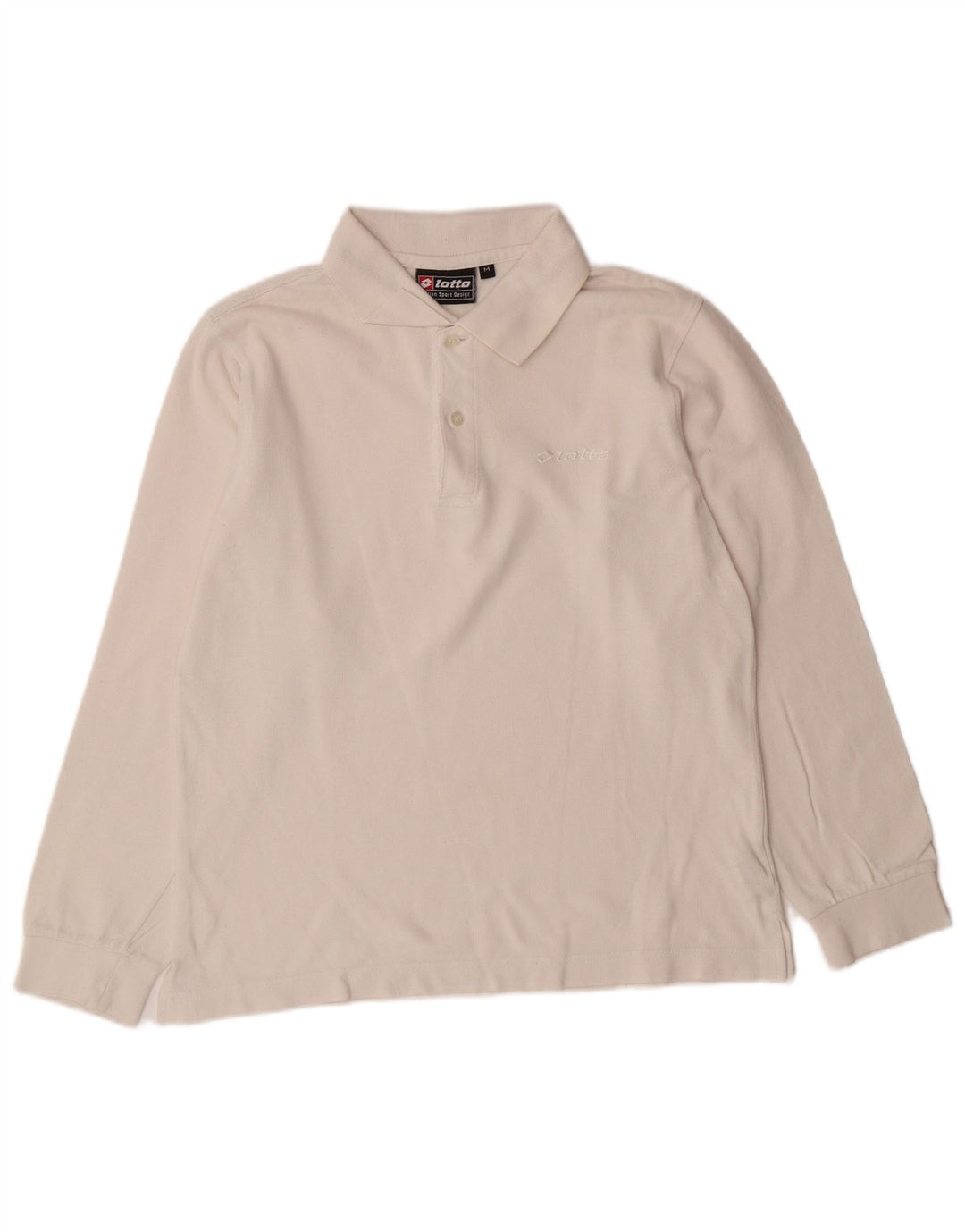 LOTTO Polo à Manches Longues Homme Blanc Moyen Coton