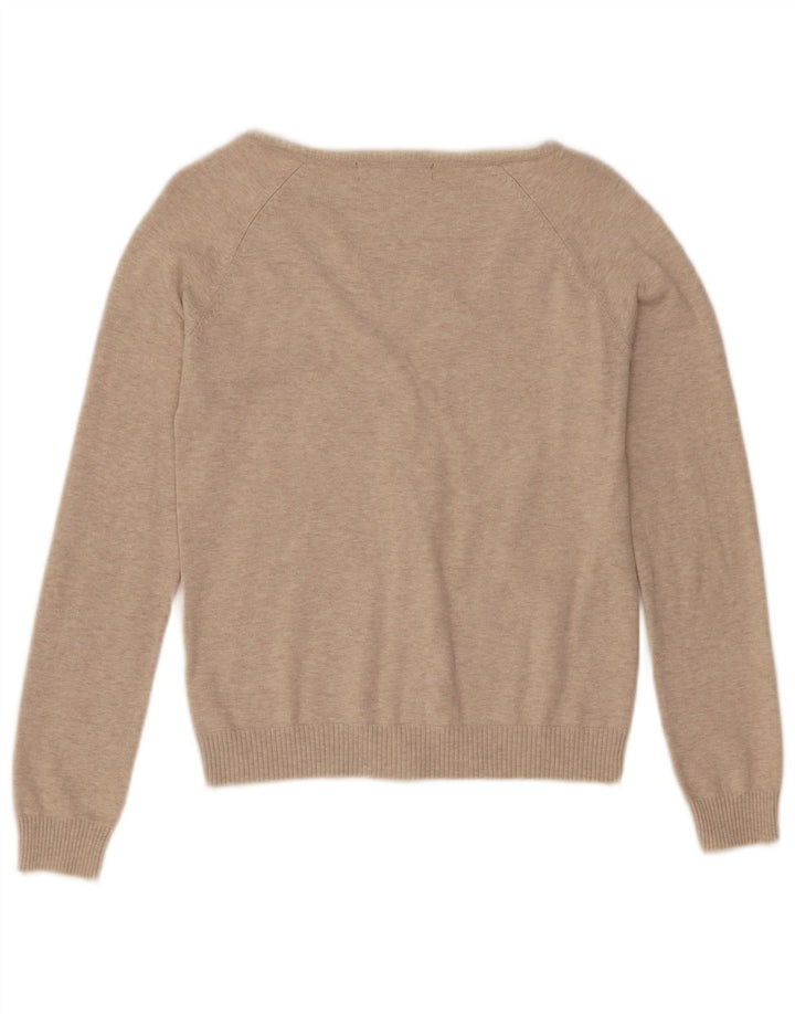 Zara Cardigan Femme Pull UK 12 Beige Moyen