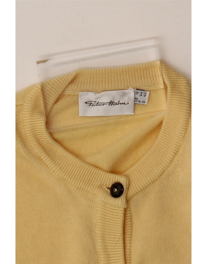 Peter Hahn Cardigan pour femme UK 16 Large Jaune