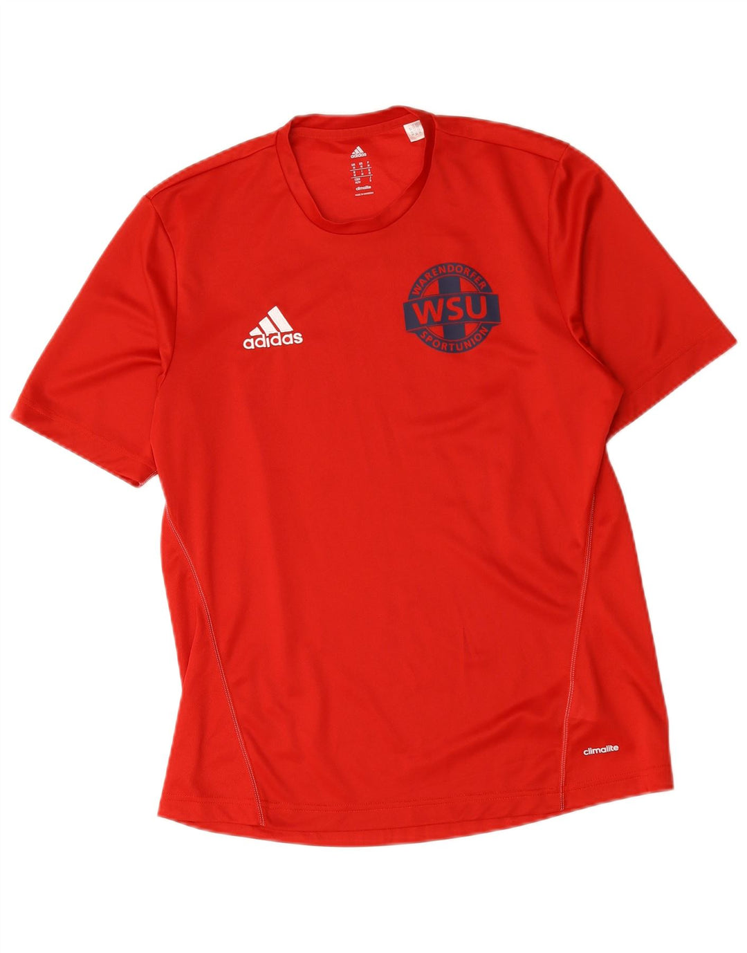 Adidas Homme Warendorfer Sportuninon Graphic T-Shirt Top Rouge Moyen