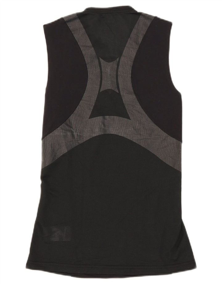Reebok Débardeur Femme UK 12/14 Coton Colorblock Noir Moyen