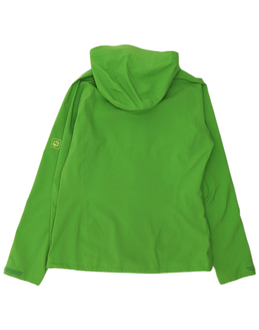 Jack Wolfskin Veste de pluie à capuche pour femme UK 12/14 Vert moyen Polyester
