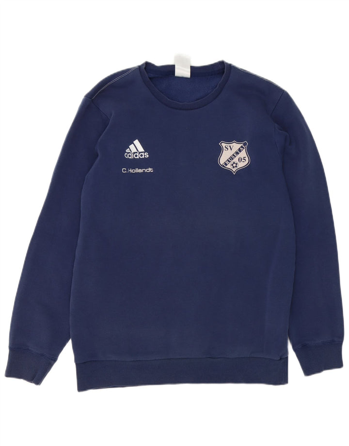 Adidas Sweat-shirt graphique pour homme en coton bleu marine moyen