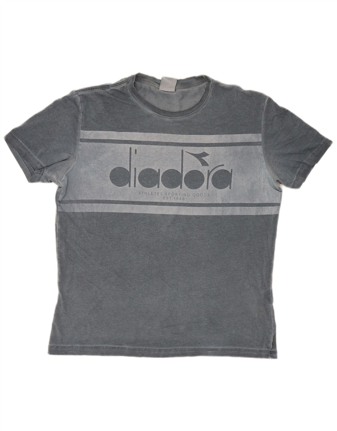 Diadora T-Shirt Graphique Homme Gris Moyen Coton