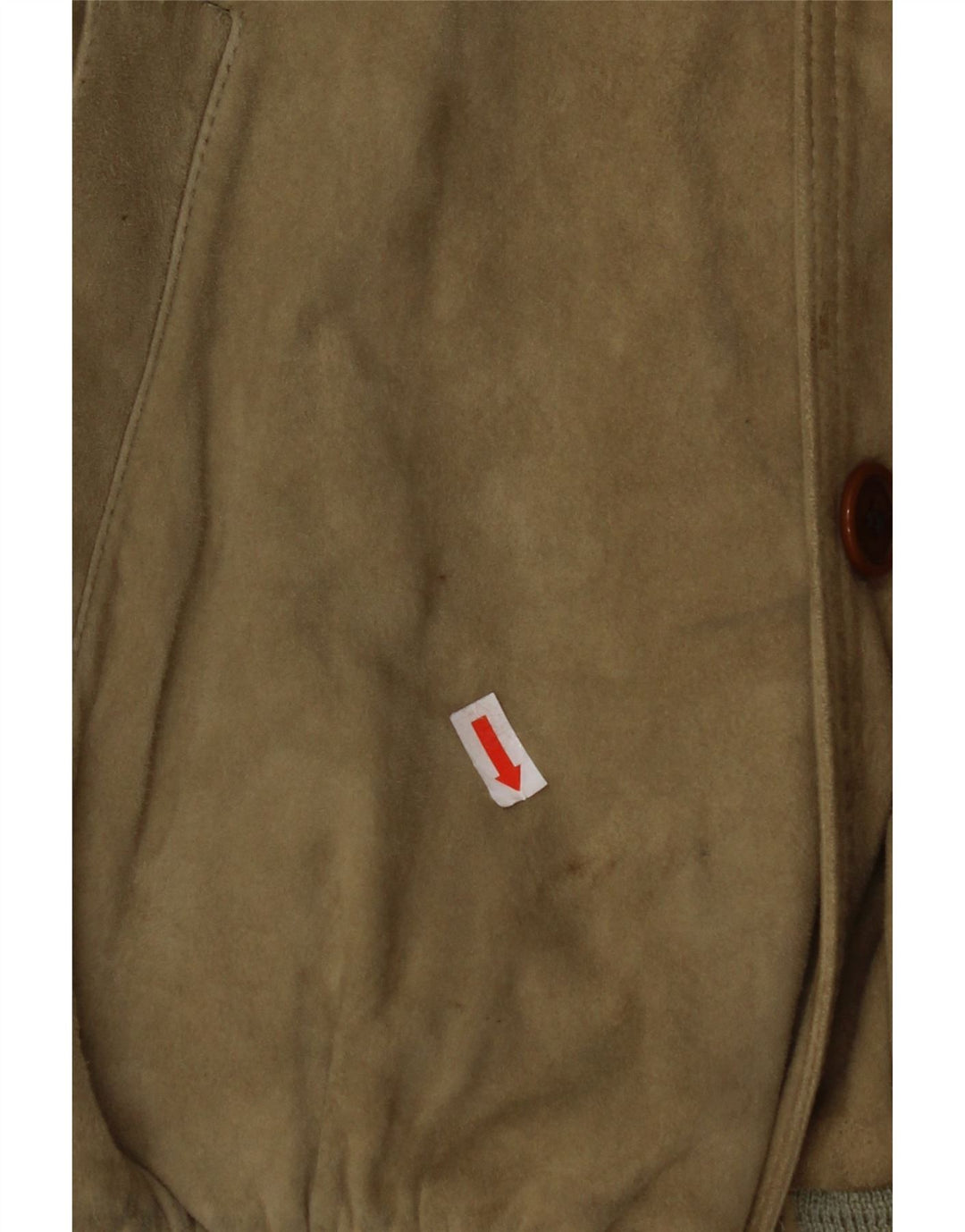 VINTAGE Veste Bomber En Daim Homme IT 48 Beige Moyen