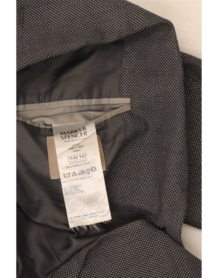Marks & Spencer Veste blazer à 2 boutons pour homme UK 40 Gris moyen Polyester