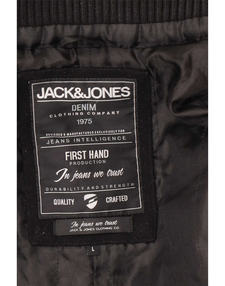 Jack & Jones Caban Homme UK 40 Large Laine Noire
