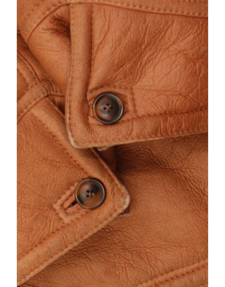 veste en peau de mouton vintage pour hommes IT 54 2XL Marron