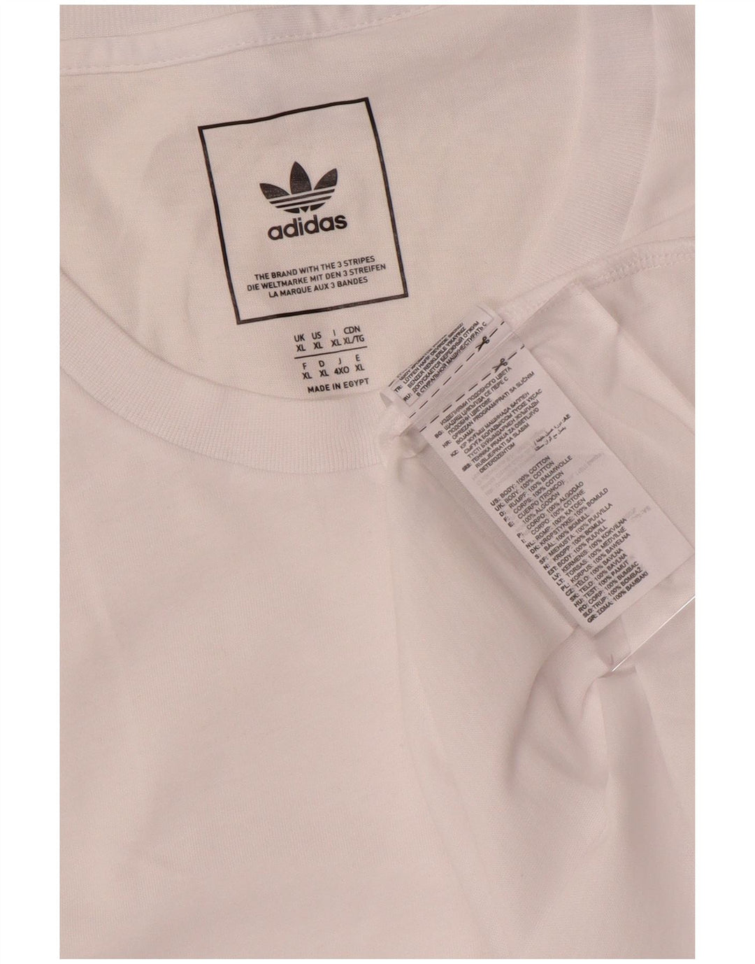 Adidas T-Shirt Homme Top XL Coton Blanc