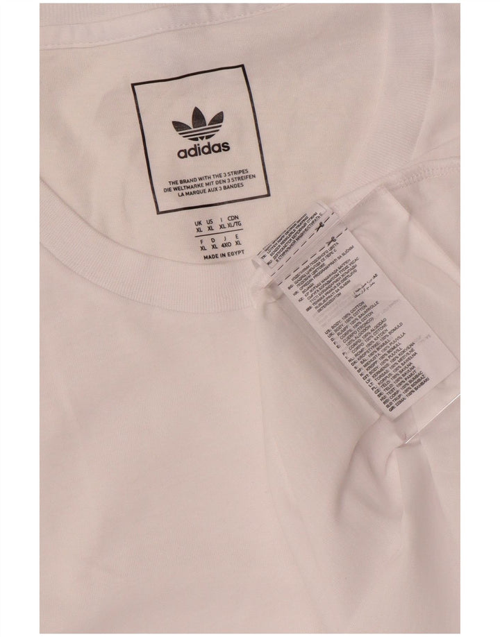 Adidas T-Shirt Homme Top XL Coton Blanc