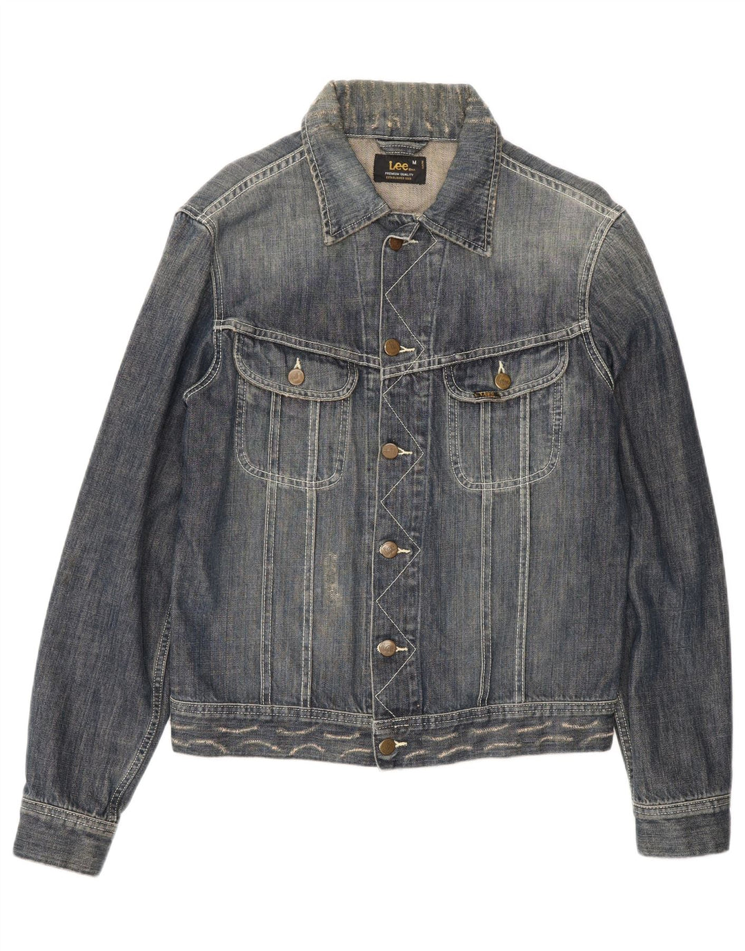 Lee Veste en jean pour femme UK 14 Bleu moyen Coton
