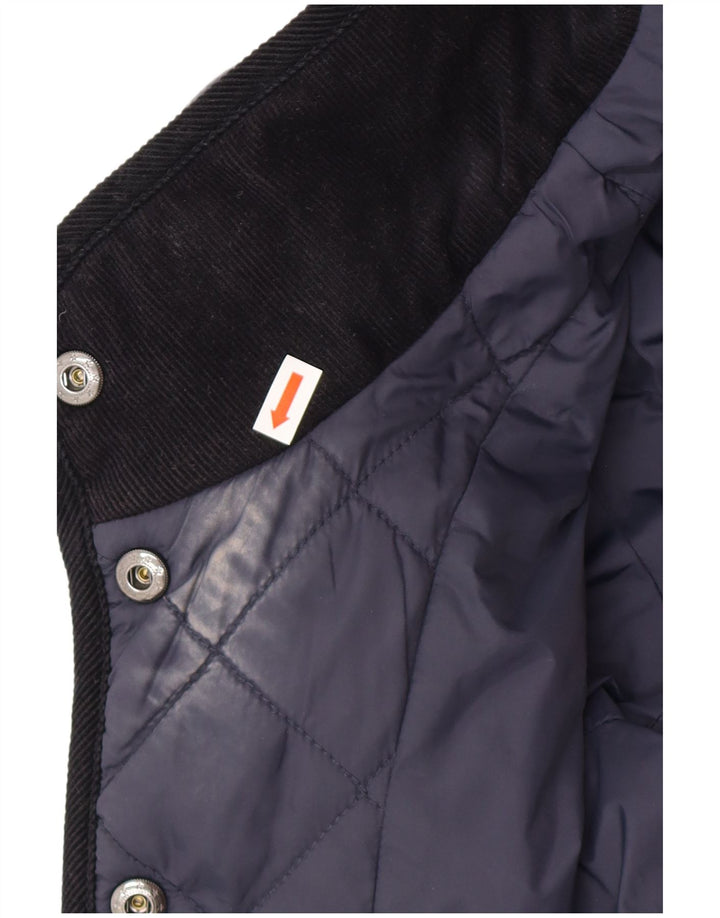 Jaeger Veste matelassée pour femme UK 14 Medium Bleu marine Polyester