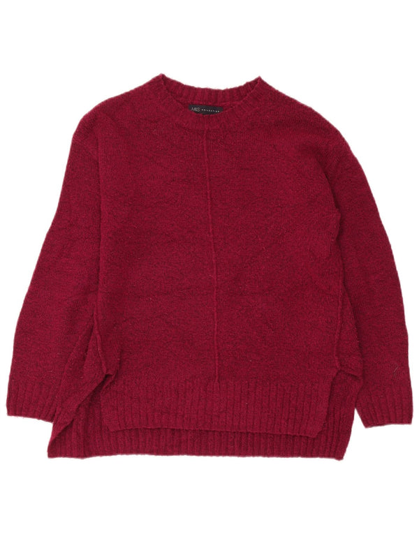 Marks & Spencer Womens Boat Neck Jumper Sweater UK 10 Small Burgundy