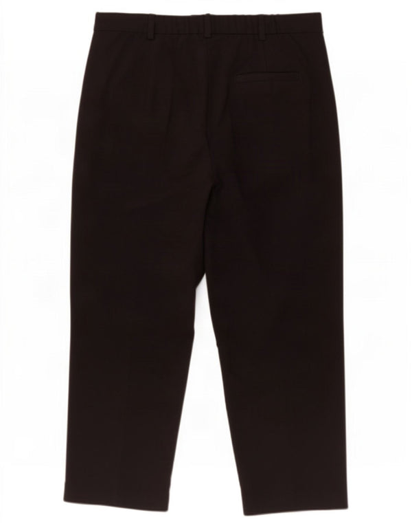 Marks & Spencer Pantalon capri taille haute pour femme UK 14 Large W32 L23 Noir