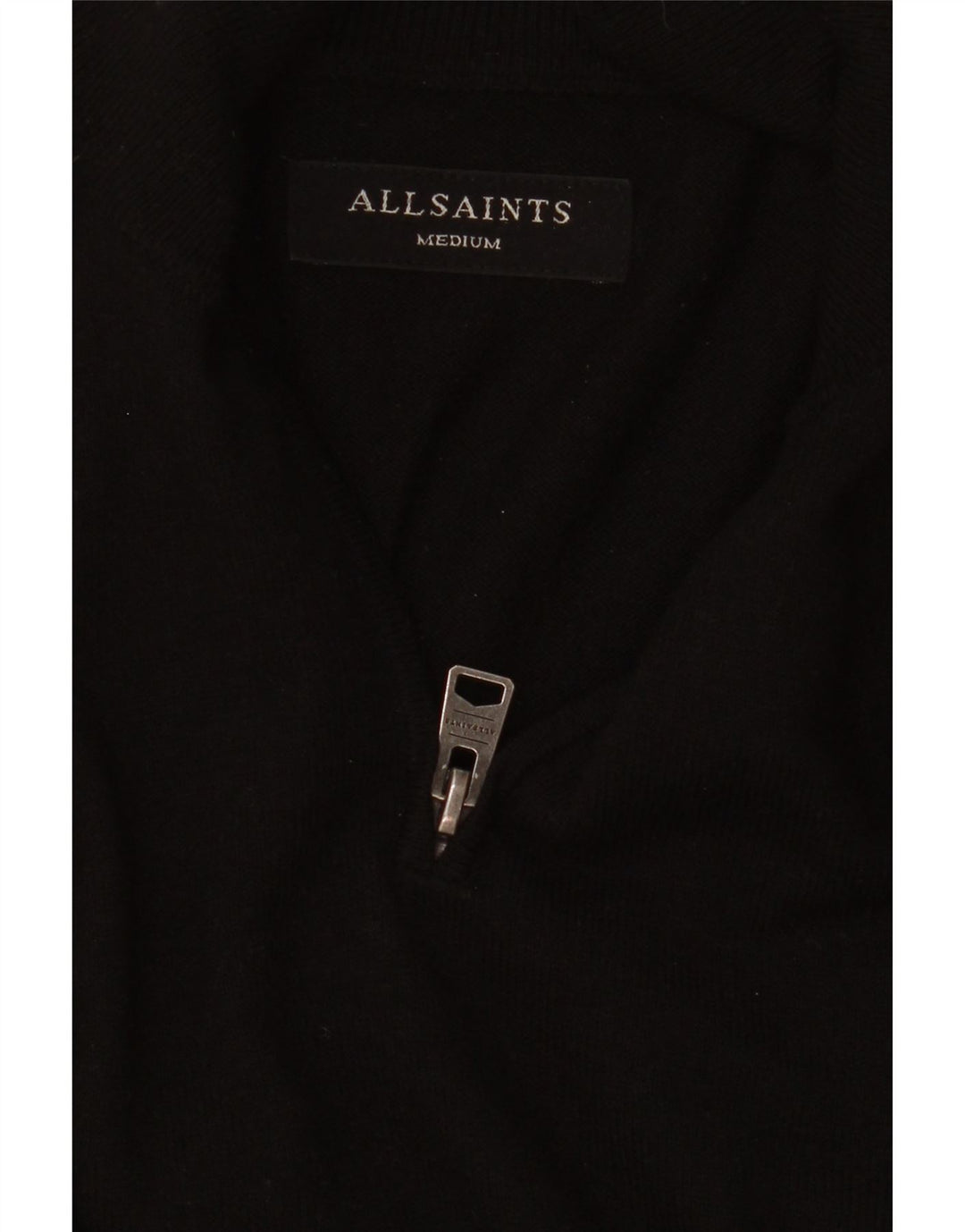 All Saints Pull Col Zippé Homme Noir Moyen