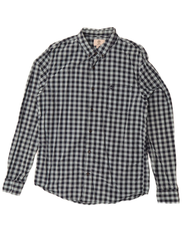 Timberland Chemise Slim Fit Homme Bleu Marine Moyen Vichy Coton
