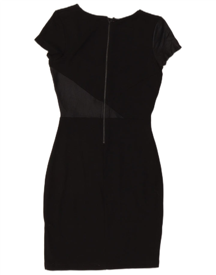 French Connection Robe moulante pour femme UK 10 Small Noir Viscose