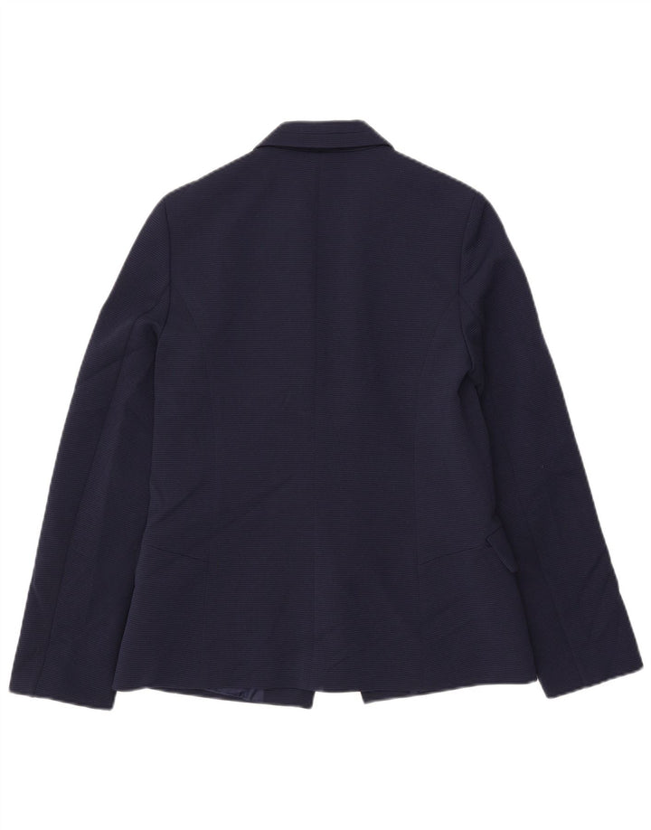 Oasis Veste Blazer Ouverte Femme UK 10 Petit Bleu Marine Polyester