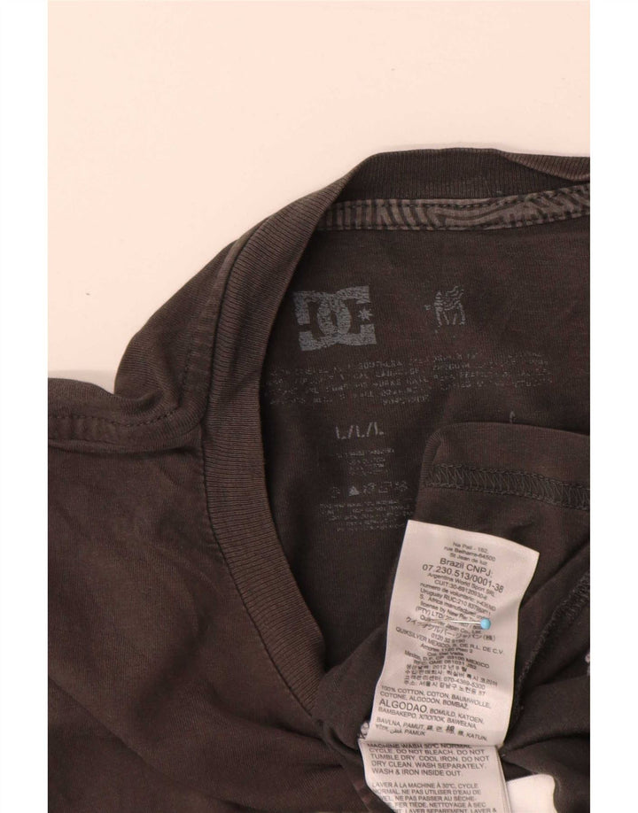 DC T-Shirt Graphique Homme Grand Gris Coton