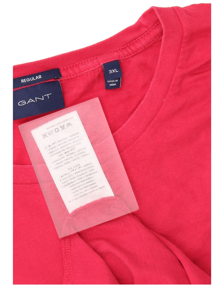 Gant Hommes Regular T-Shirt Top 3XL Rose Coton