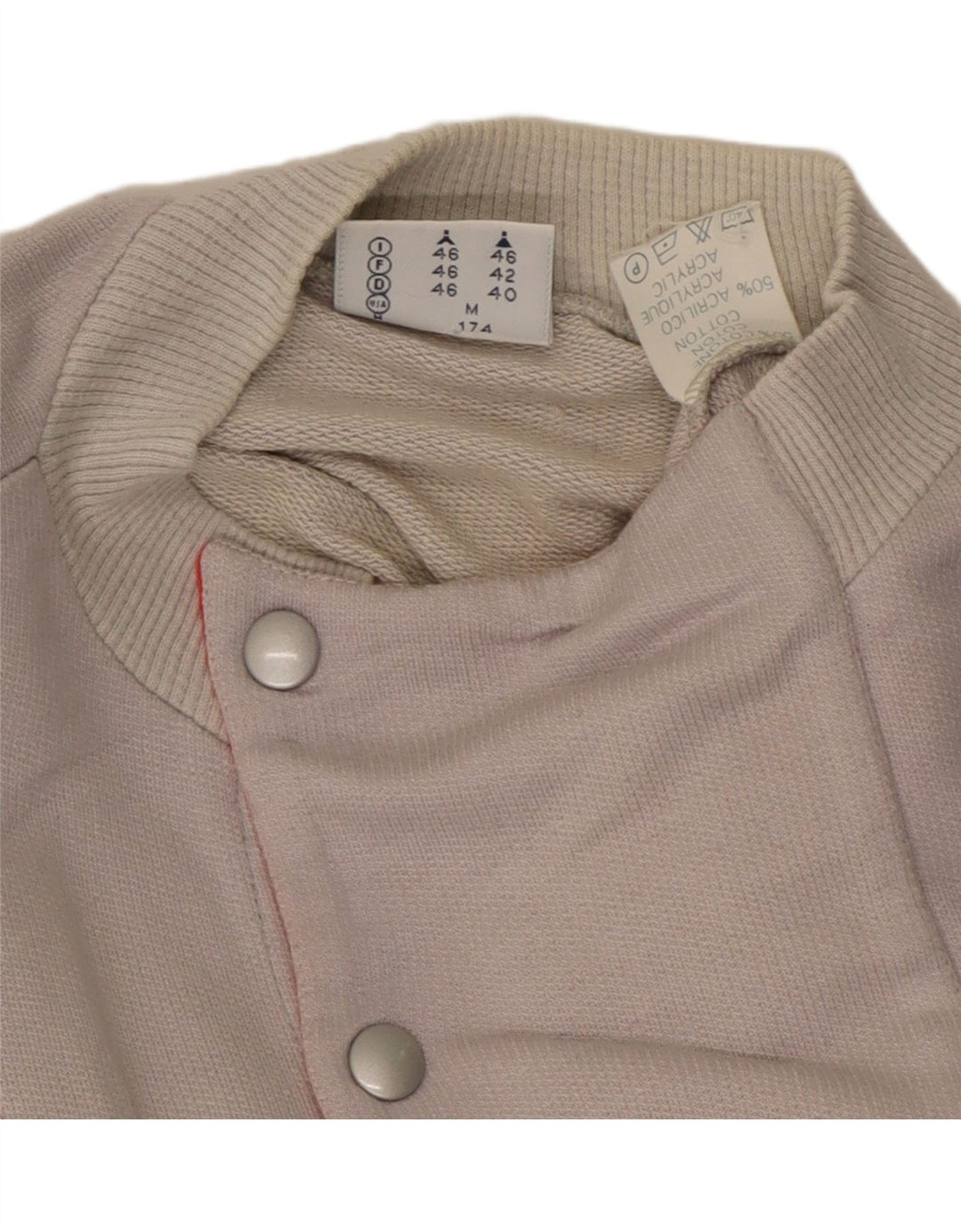 LOTTO Sweat-shirt à col boutonné pour femme UK 44 Gris moyen à fines rayures