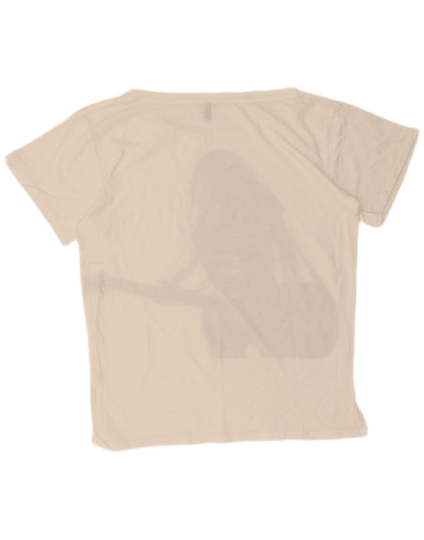 Benetton T-Shirt Graphique Femme UK 18 XL Blanc