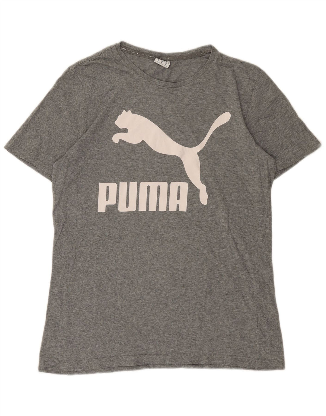 Puma Tee-Shirt Graphique Homme Gris Moyen Moucheté