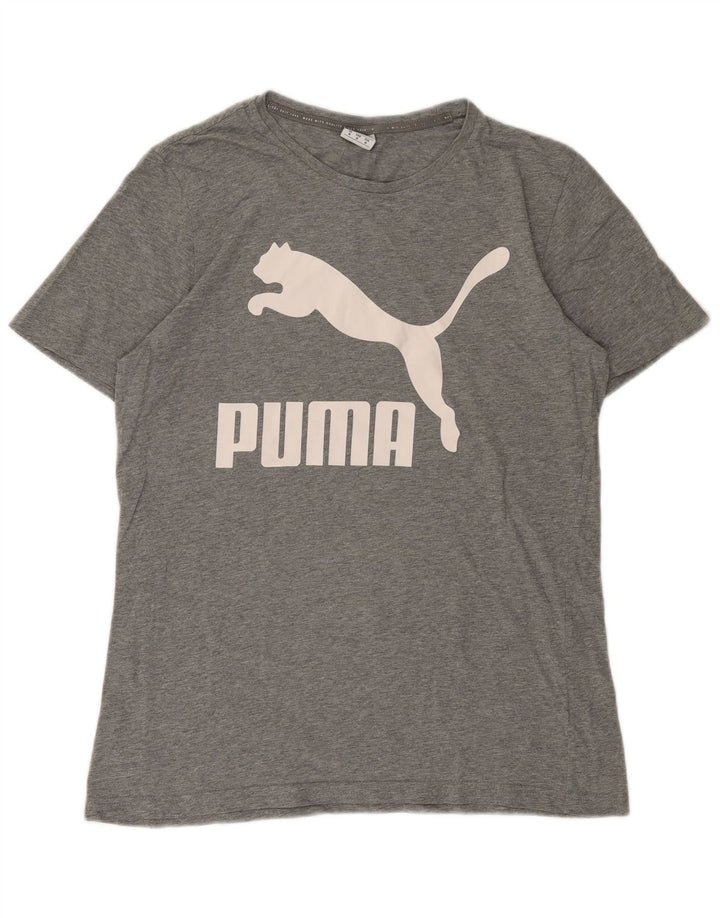 Puma Tee-Shirt Graphique Homme Gris Moyen Moucheté