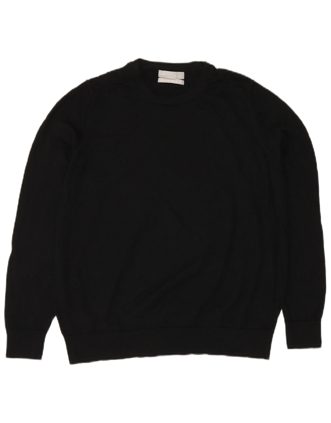 MARKS & SPENCER Pull à col rond pour femme UK 20 2XL Noir