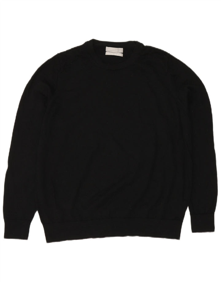 MARKS & SPENCER Pull à col rond pour femme UK 20 2XL Noir